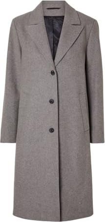 SELECTED FEMME Dames SLFNEW ALMA WOOL COAT NOOS jas, Steel Gray/Detail: Melange, 36, Staal Gray/Detail: melange, 36
