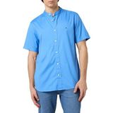 Tommy Hilfiger Heren Shirt met korte mouwen, Blauw (Blauwe Spell), XS