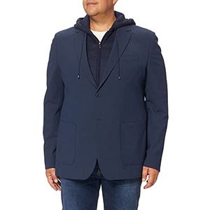 HACKETT LONDON Heren STRCH TXTURE W/HOOD Jacket, 595NAVY, 42