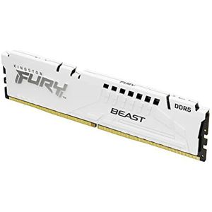 Kingston FURY Beast Wit XMP 32 GB 6000MT/s DDR5 CL40 DIMM Desktop Gaming Geheugen Enkele Module- KF560C40BW-32