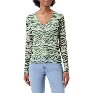 ICHI T-shirt voor dames, 202750/Green Tea Zebra Aop, XXL