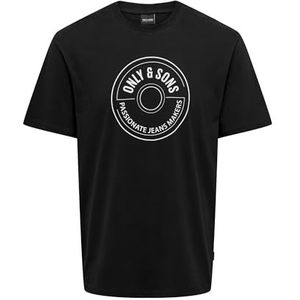 ONLY & SONS Onslamer Life Reg Logo Ss Tee Werk-T-shirt voor heren, zwart, XL