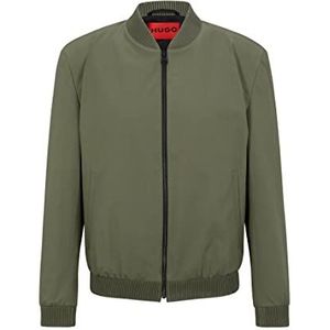 HUGO Ukashi232X Slim-Fit Blouson voor heren, van stretchkatoen, donkerbeige251, 98