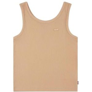 Levi's Lvg Meet and Greet Geribbelde Tank 3ek116 T-shirt voor meisjes, Koraal Zand, 5 jaar