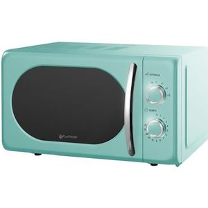 Grunkel - Magnetron met 20 liter capaciteit MW-20 in vintage design en 5 standen - Ontdooi- en timerfunctie - 700 W (blauw)