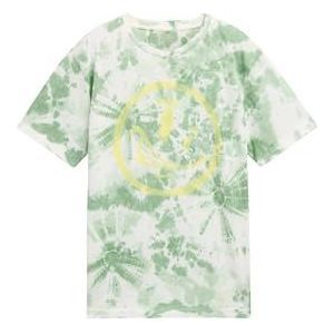 TOM TAILOR Jongens T-shirt, 37351 - Off White Green Tie Dye Design, 152