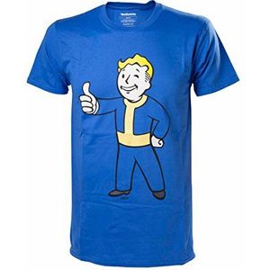 FALLOUT 4 Men's Vault Boy keurt top, blauw, klein, Blauw, S