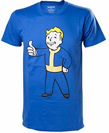 FALLOUT 4 Men's Vault Boy keurt top, blauw, klein, Blauw, S