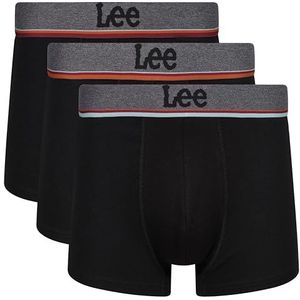 Lee Boxershorts voor heren in zwart | Soft Touch Cotton Trunks, Zwart, M