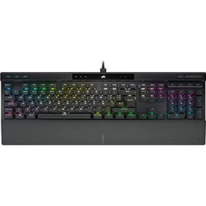 Corsair K70 RGB PRO bekabeld mechanisch gamingtoetsenbord (CERRY MX RGB-netwerkknoppen, geavanceerde sonde met 8.000 Hz, toetsen van polycarbonaat, zachte polssteun), QWERTY, ES - zwart