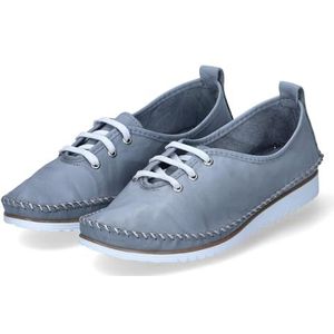 Andrea Conti Dames lederen veterschoen lage schoen wighak kleurstrepen 0023626, lichtgrijs, 40 EU