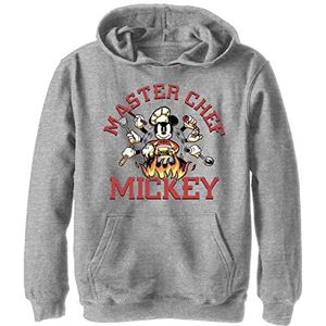 Disney Characters Master Chef Boy's Hooded Pullover Fleece, Athletic Heather, Small, Athletic Heather, S