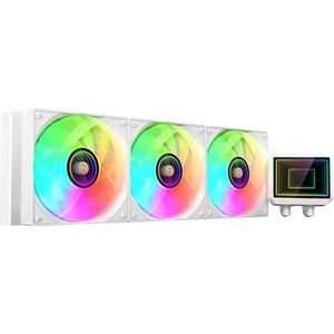 Mars Gaming ML-TWO360, AIO waterkoeling 600W TDP, 3x ARGB Infinity Mirror 12cm FDB ventilatoren, kern van koper en aluminium, Opti-Chamber pomp van de 4e generatie en microkanalen, Wit