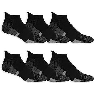 Fruit of the Loom Mens Breathable Performance Cushion Low Cut Tab Socks 6 Pair, Black, Men's Shoe Size: 12-16