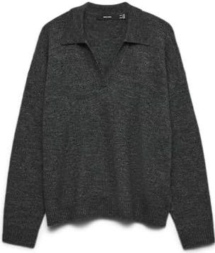VERO MODA - VMLEFILE - Trui - Grijs Gemêleerd - Losse Pasvorm