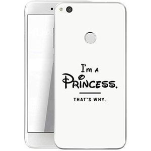 Finoo Huawei P8 Lite 2017 Hard Case telefoonhoesje met motief | dunne stootvaste beschermende cover tas in premium kwaliteit | Premium Case voor uw smartphone | Princess White