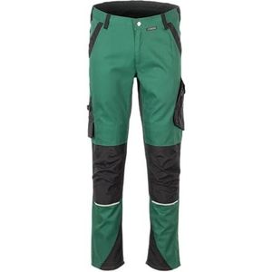 Planam Heren Cargo Norit herenbroek met tailleband, groen/zwart, 52