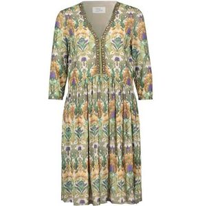 Vera Mont Robe Légère Damesjurk, crème/groen., 40