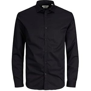 JACK & JONES Heren Jprblacardiff Shirt L/S Noos shirt met lange mouwen, zwart, L