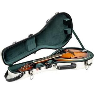 Crossrock Glasvezel F-stijl mandoline koffer, met accessoirevak, rugzak riemen, TSA-slot-ivoor (CRF2020MFIV)