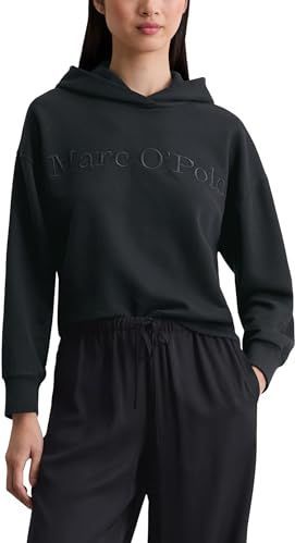 Marc O'Polo - Trui - Marine - Sweatstof - Capuchon - Losse Pasvorm