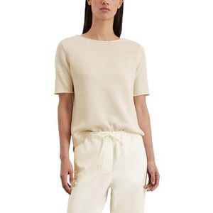 Marc O'Polo Gebreide damestrui met korte mouwen, regular fit, ivoor, L