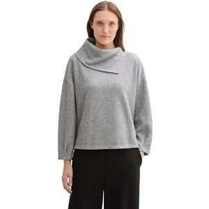 TOM TAILOR Sweatshirt voor dames, 36500 - Morning Grey Melange, L