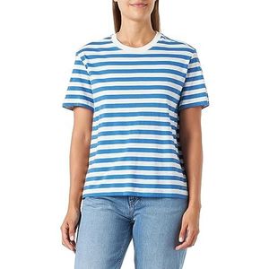 MUSTANG Dames stijl Alina C Gestreept T-shirt, UMI Stripe Blue 12435, L, Umi Stripe Blue 12435, L