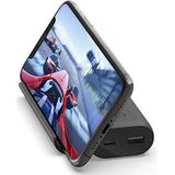 Belkin BoostCharge gaming-powerbank met standaard (5K draagbare lader met smartphonestandaard, twee snelladende USB-C-outputpoorten en een USB-A-outputpoort, zwart)