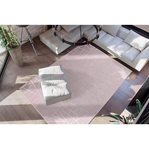 Hoogpolig tapijt taupe zilver slaapkamer zacht pluizig effen kleur 160x230cm