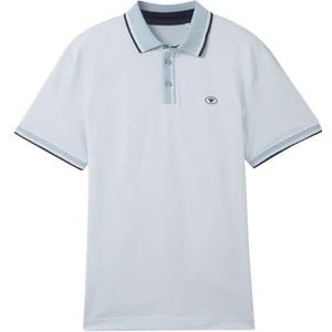 TOM TAILOR Poloshirt voor heren, 35199 - Wit Foggy Blue Twotone, XL