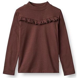 Wheat Rosetta Junior RIPP-T-shirt met lange mouwen voor meisjes, 48% biologisch katoen, 48% modal, 4% elastaan, Oeko-Tex Standard, 2118 aubergine, 104 cm