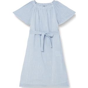 MIMO Zomerjurk voor meisjes, Lichtblauwe dunne strepen, 116 cm