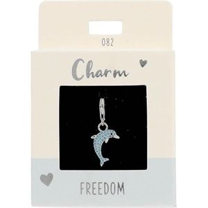 Depesche 11785-082 Bedels Express yourself - hanger voor kettingen en armbanden, verzilverd dolfijn, als een klein geschenk
