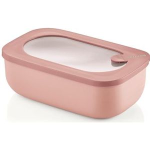 Guzzini - Kitchen Active Design, STORE&MORE BIO, Rechthoekige Hermetic Container voor Koelkast/diepvries/Magnetron - Perzik Bloesem Roos, 20 x12 x h7cm | 900 ml - 171001251