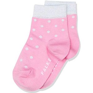 FALKE Sokken glitter dot katoen kinderen grijs blauw vele andere kleuren versterkte kindersokken met patroon ademend dun bont en met stippen en glitter 1 paar, roze (Begonia Pink 8668), 39/42 EU