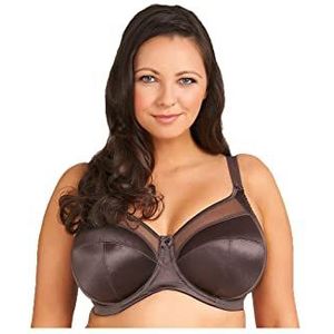 Goddess Keira gestreepte beugelbeha voor dames, volledige dekking, Chocolade, 105K