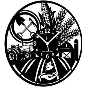 Instant Karma Clocks | Wandklok | Boerderij | Boer | Tractor | Boerderij | Boerderij | Cultivator | Cadeau-idee