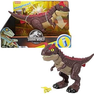 Imaginext Fisher-Price Jurassic World Spike Strike Carnotaurus, groot speelgoed, 3 jaar (mat tel HML42)