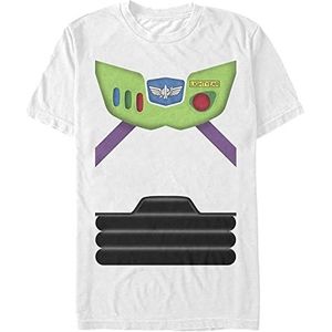 Pixar Unisex Toy Story Buzz Suit Organic Short Sleeve T-Shirt, White, M, wit, M