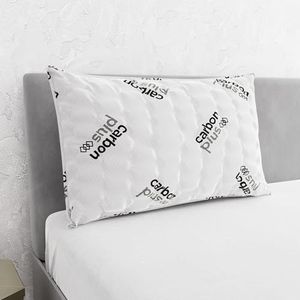 Italian Bed Linen Kussen behandeld, carbon, 45 x 75 cm