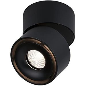 Paulmann 93371 LED inbouwlamp plafondlamp Spircle 78mm incl. 1x8,0 W warmwit zwart mat opbouwlamp aluminium plafondlamp 3000 K