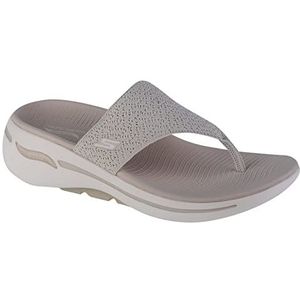 Skechers Go Walk Arch Fit Weekender Sandaal voor dames, Natuurlijk Textiel, 41 EU