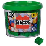 Simba 104114532 Blox, 100 groene bouwstenen voor kinderen vanaf 3 jaar, 4-delige stenen, in doos, hoge kwaliteit, volledig compatibel met vele andere fabrikanten