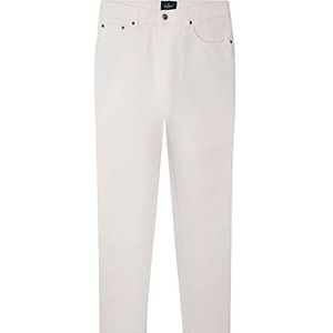 Hackett London Heren Brushed Denim Jeans, Ecru, 31W/32L