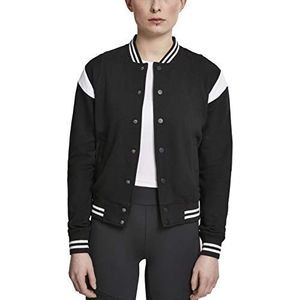 Urban Classics Dames Dames Inset Sweat Jacket College-jas, zwart (blk/white 00050)., XXL
