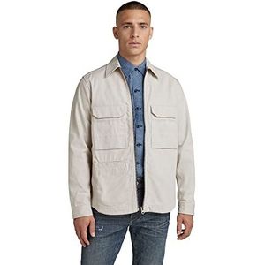 G-STAR RAW Overshirt met rits voor heren, beige/kaki (Ecru C777-159), XL