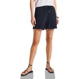 Street One Dames Korte broek van paperbag in Blauw, in size: 32