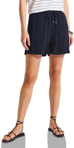 Street One Dames Korte broek van paperbag in Blauw, in size: 32