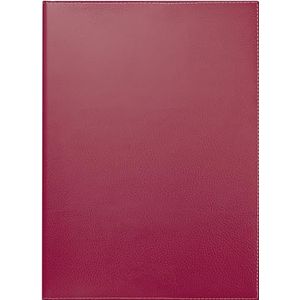 BRUNNEN Boekkalender model 781 (2025), 2 pagina's = 1 week, A4, 144 pagina's, kalenderhoes kunstleer Cassandra, rood